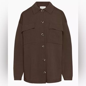 Aritzia Wilfred free Ronnie Sweater Rich Mocha Brown Small